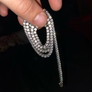 White gold plated tennis chain